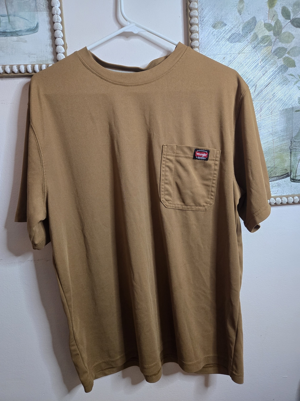 Wrangler Men's Short-Sleeve Pocket T-Shirt in Brown